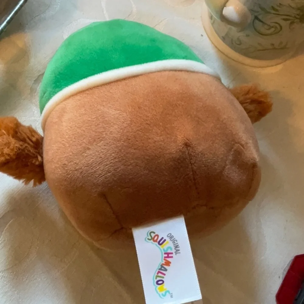 Squishmello Green and Brown Plush Bird Toy